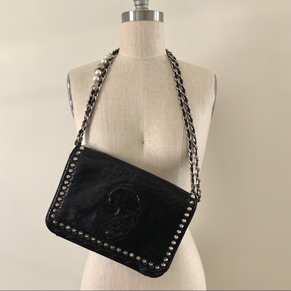 Philipp Plein black Python bag - Picture 1 of 8